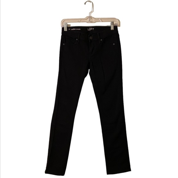 Ann Taylor Loft Loft black modern straight jeans.              Size 24 - Picture 1 of 10